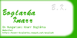 boglarka knarr business card